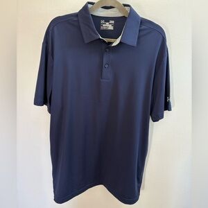 Under Armour Navy Blue Loose Fit Polo Shirt L